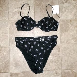 Onia 2 Piece Floral Belted High-Waisted Swimsuit